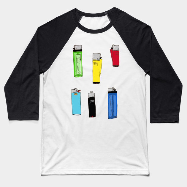 Lighters Baseball T-Shirt by Kcael